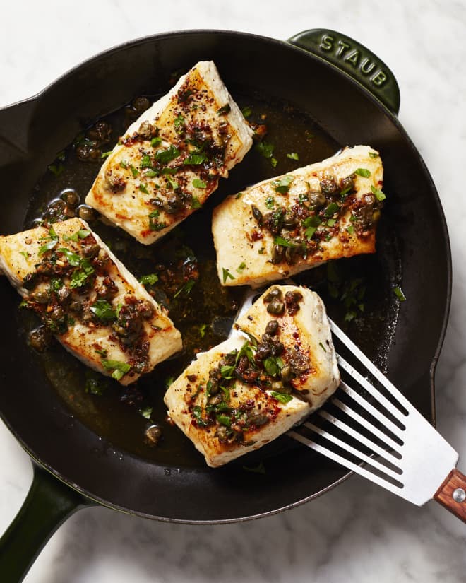 This FancyTasting Halibut with Lemon Caper Sauce Comes Together in 30