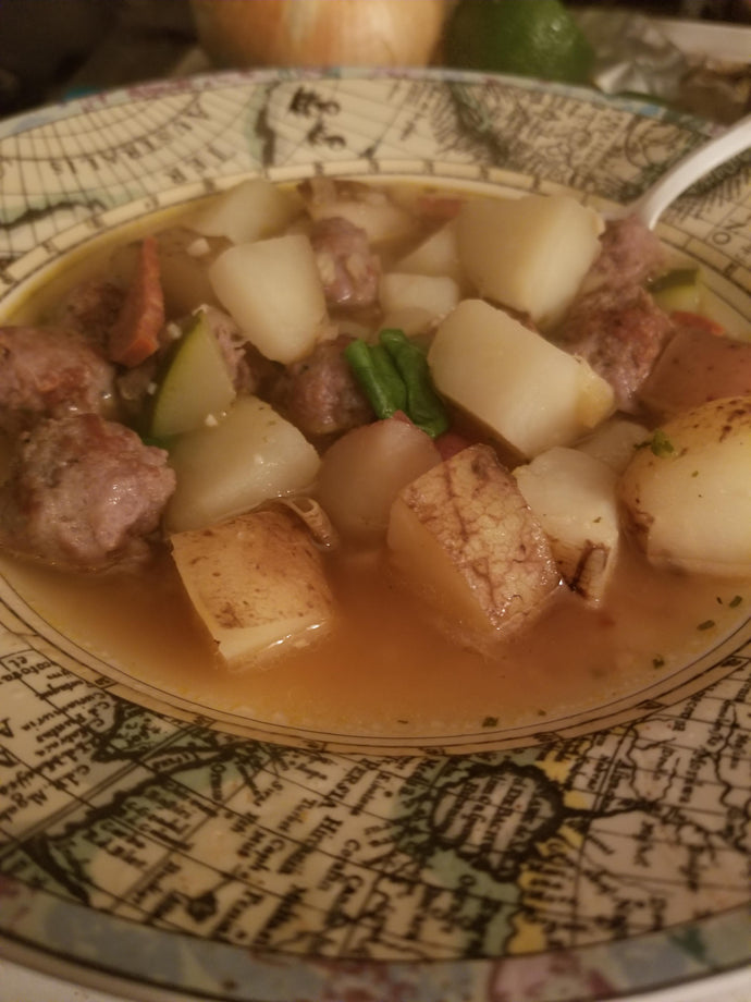I made my version of Olive gardens Zuppa toscana. It came out spicy and delicious.