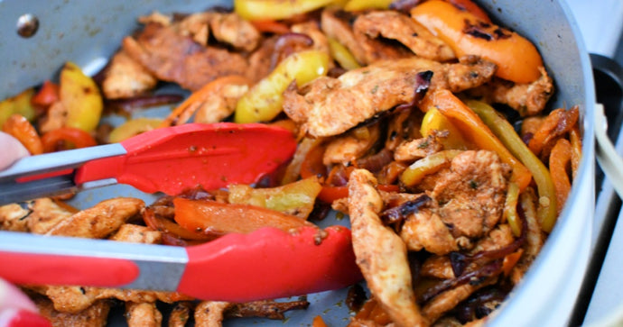 Skillet Chicken Fajitas Recipe AND Easy Meal Prep Idea