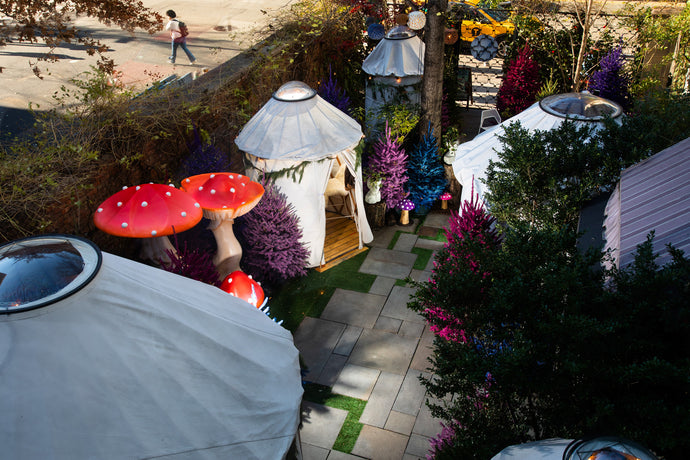 A trippy yurt garden just opened at The Standard East Village
