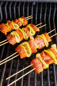 Blackened Grilled Salmon Skewers