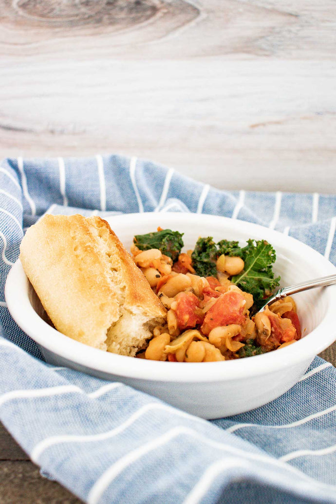White Bean and Kale Vegan Freezer Meal
