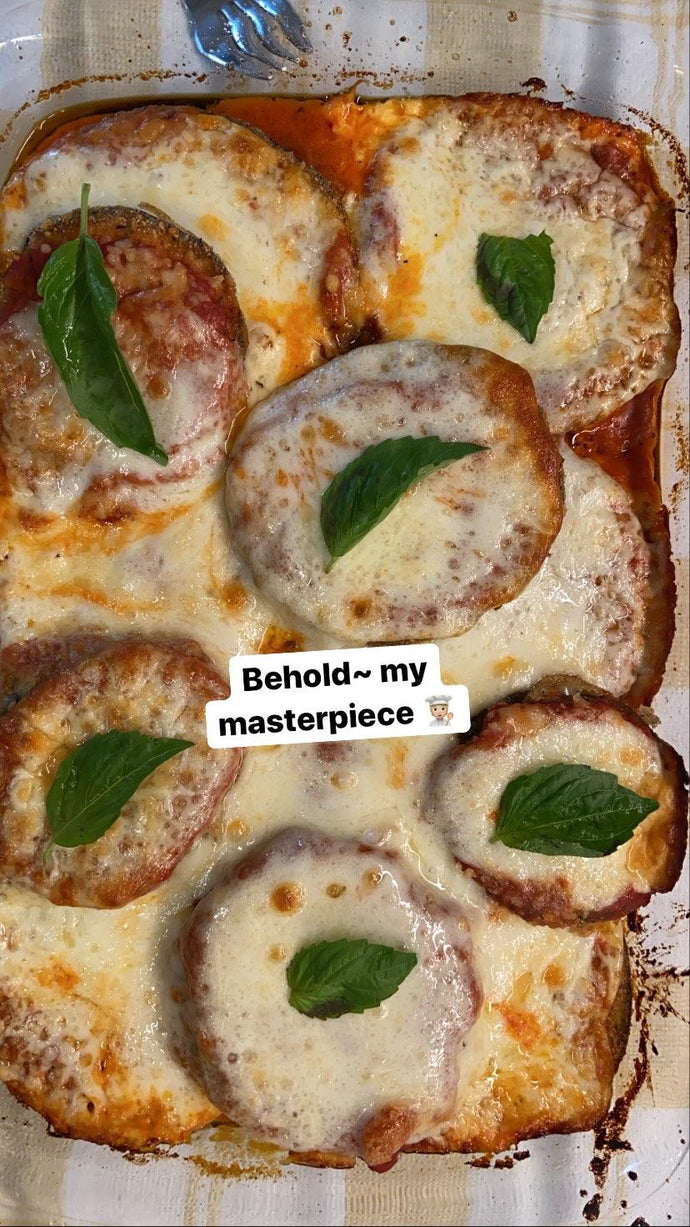 Made eggplant parmigiana tonight, only my second time making it!