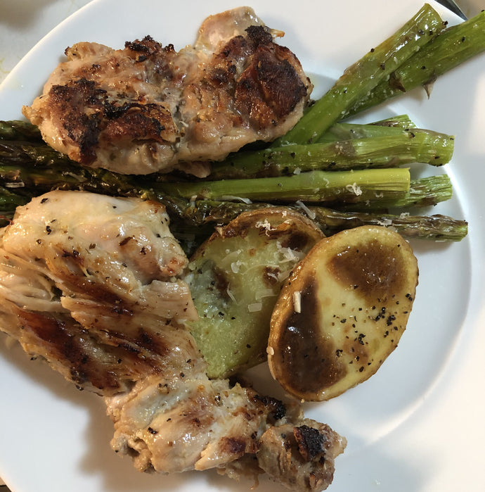 Roasted Asparagus and Potatoes