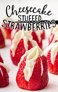 These delicious bite-sized cheesecake stuffed strawberries are juicy, fruity and wonderfully sweet all at the same time