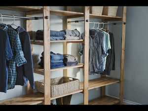 This easy to build closet is made from 1x boards