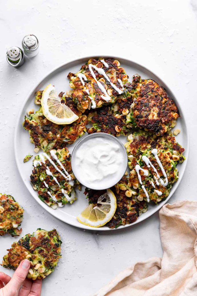 These Zucchini Corn Fritters are a wonderfully crispy-crunchy bite! So much flavor and perfect for summer
