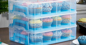 3-Tier Cake & Cupcake Carrier Just $21.99 Shipped