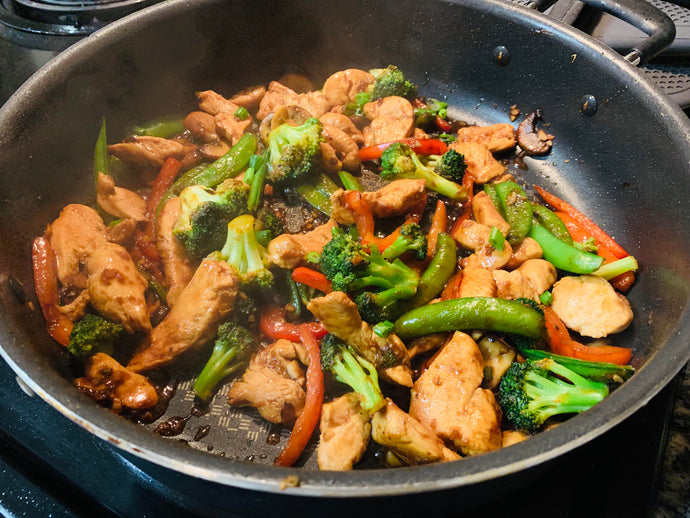 Tonight I made a Chicken and Veggie Stirfry