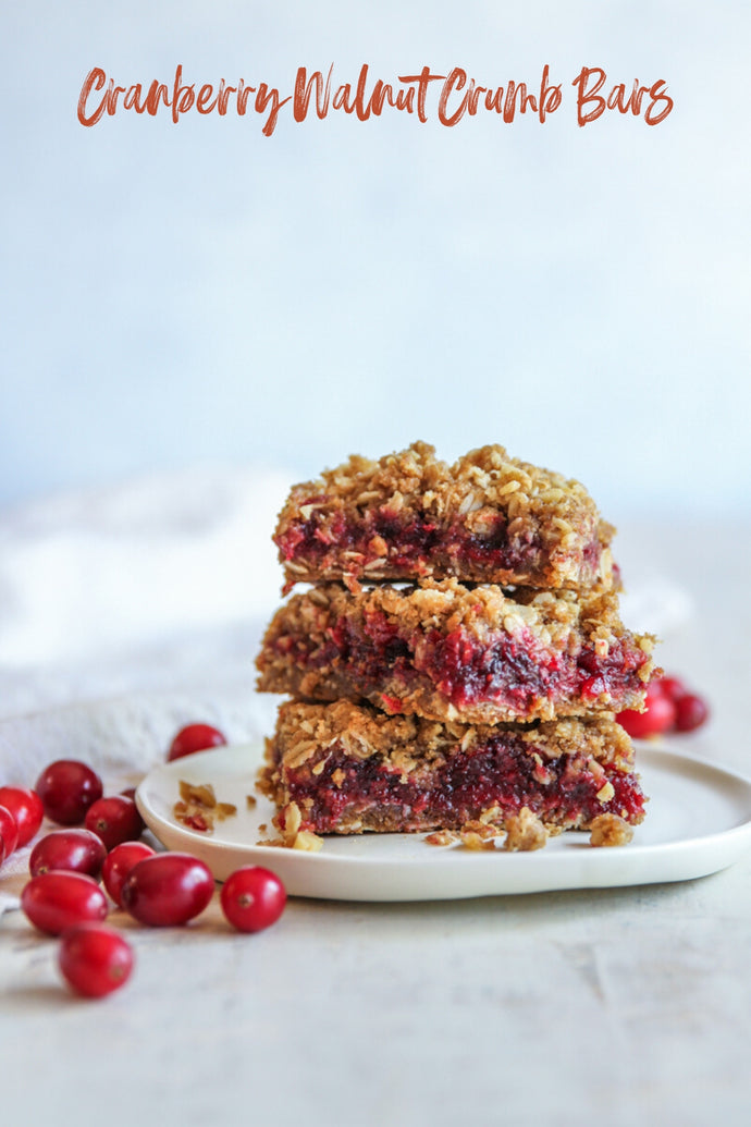 Cranberry Walnut Crumb Dessert Bars