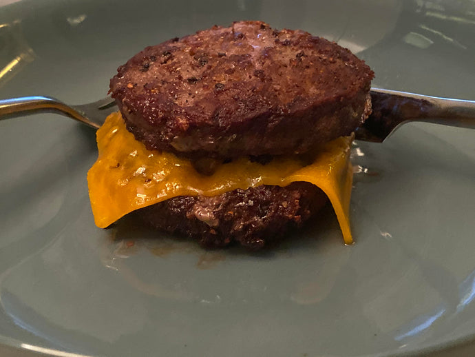 Grilled cheese with burgers as bread