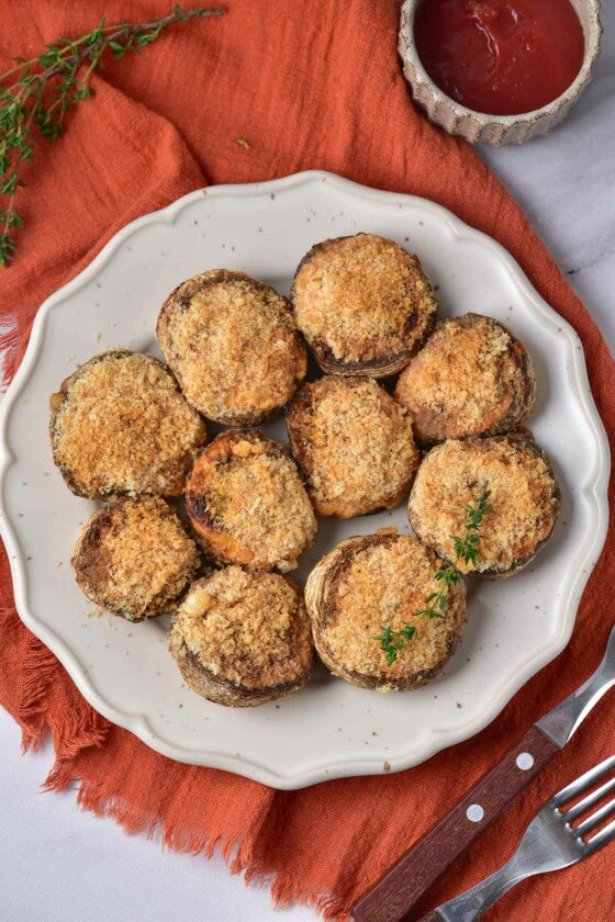 Air Fryer Stuffed Mushrooms