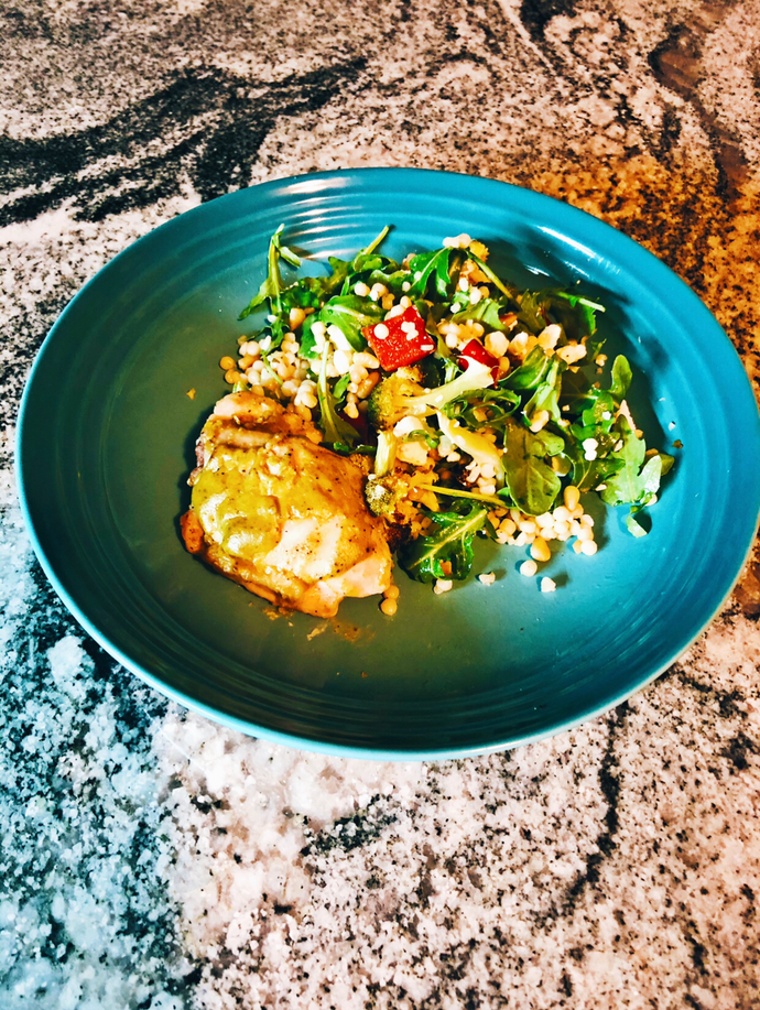 Tahini Chicken & Arugula Salad