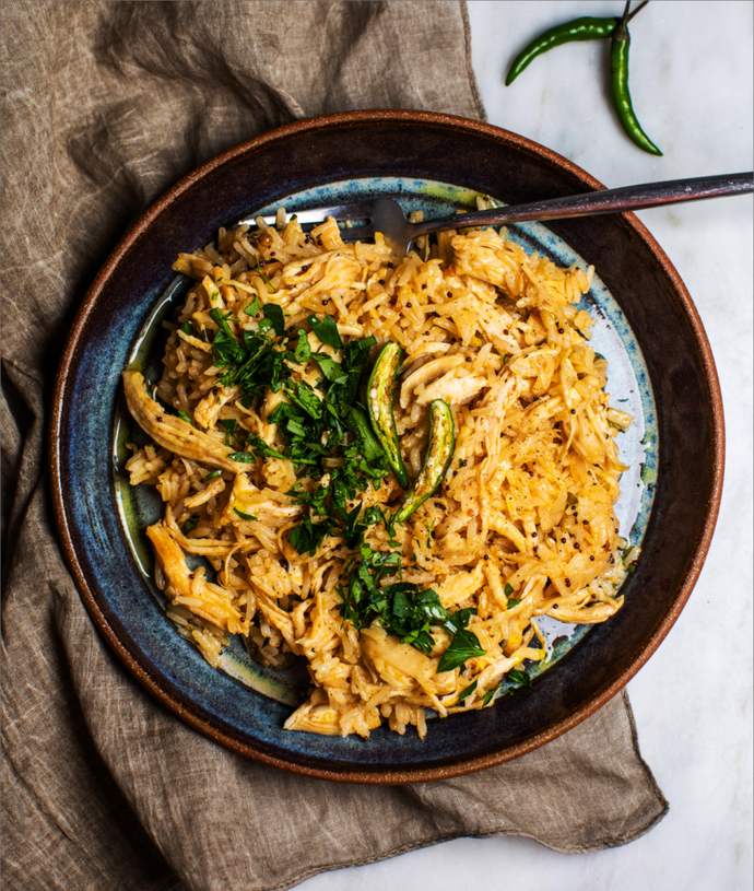 One-Skillet Spicy Chicken and Rice