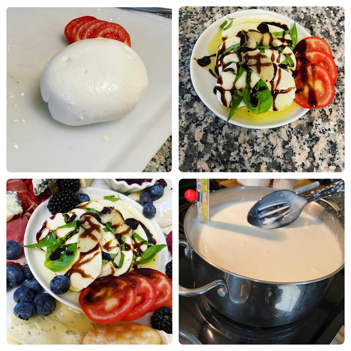 Caprese Salad with Homemade Mozzarella Cheese