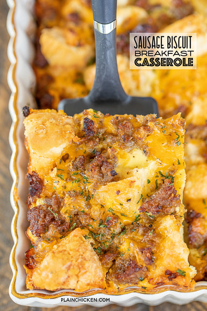 Sausage Biscuit Breakfast Casserole