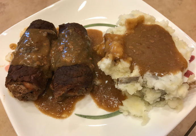 For 13 years since I moved out. I’ve been trying to duplicate the taste of my mother’s rouladen. Tonight I finally achieved the flavor.