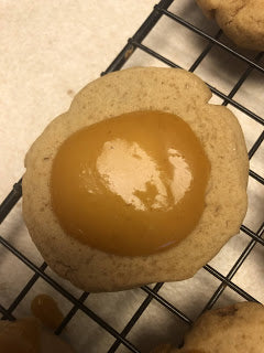 Shortbread Thumbprints with Salted Pumpkin Caramel