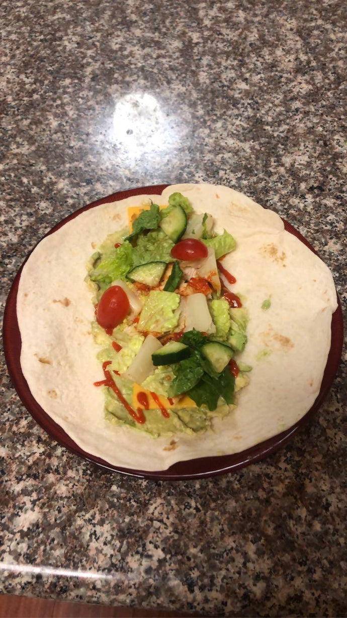 Chicken wrap with some extras