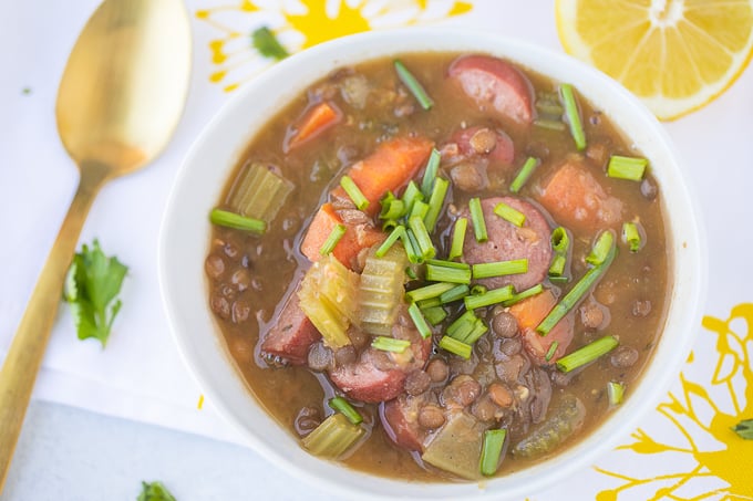 Instant Pot Lentil Soup with Sausage