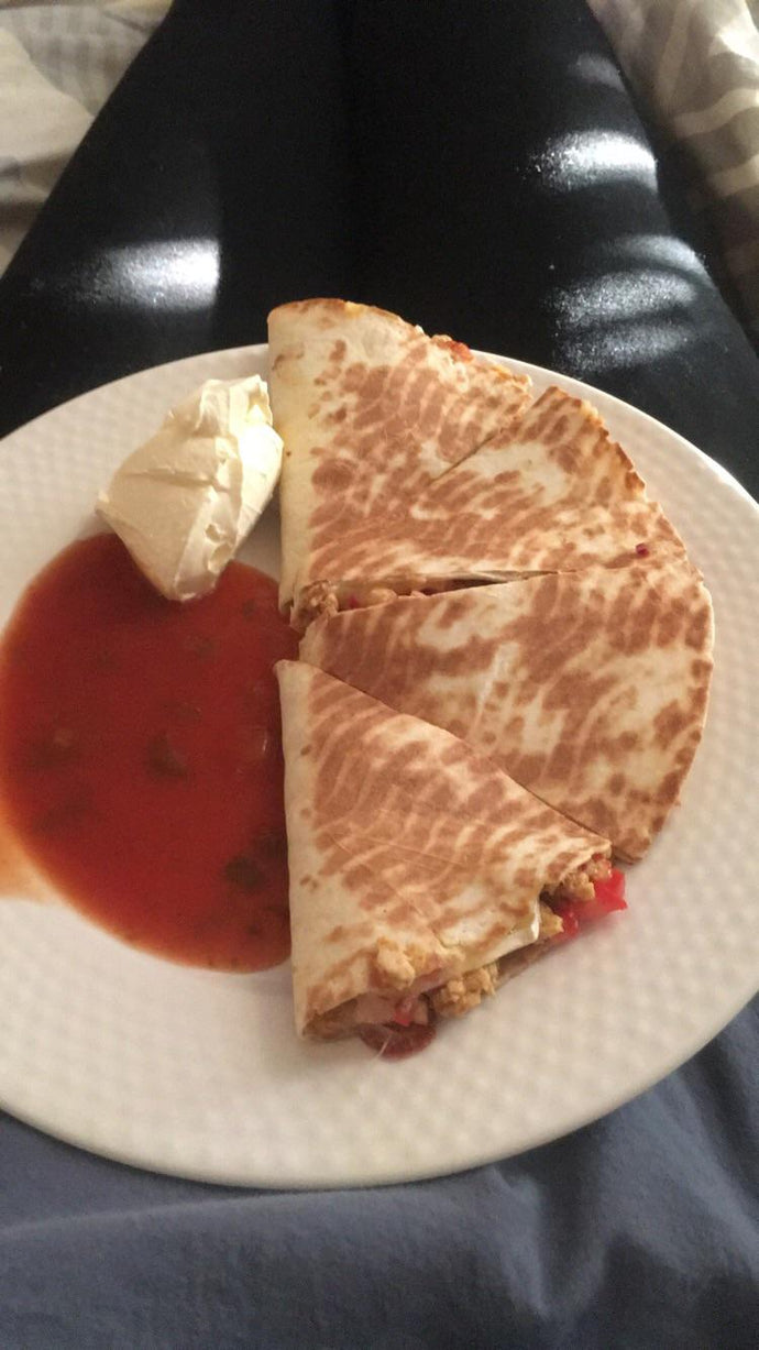 Last nights chicken quesadillas