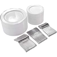 300-Piece Silver Plastic Plates with Disposable Silverware only $46.99