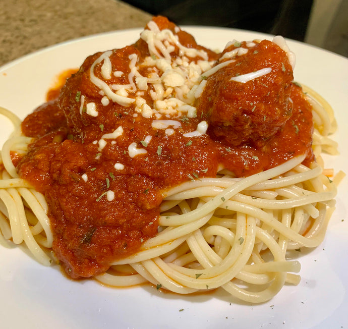 Spaghetti with meatballs