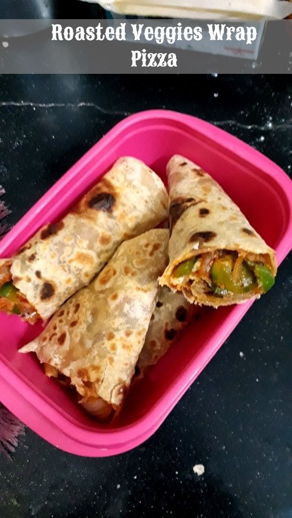 Roasted Vegetable Pizza Wrap