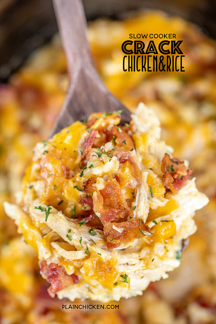 Slow Cooker Crack Chicken & Rice