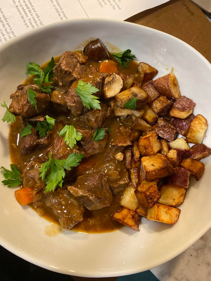 NYT Beef Bourguignon Plus Some Potatoes