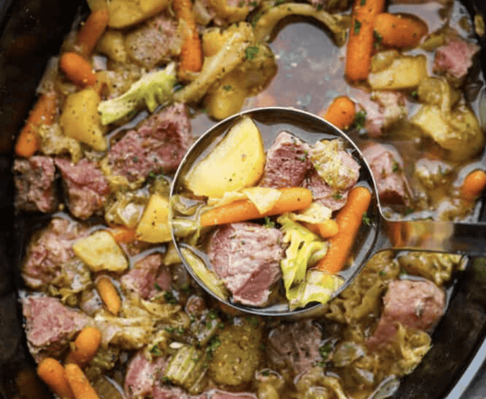 Slow Cooker Corned Beef and Cabbage Stew
