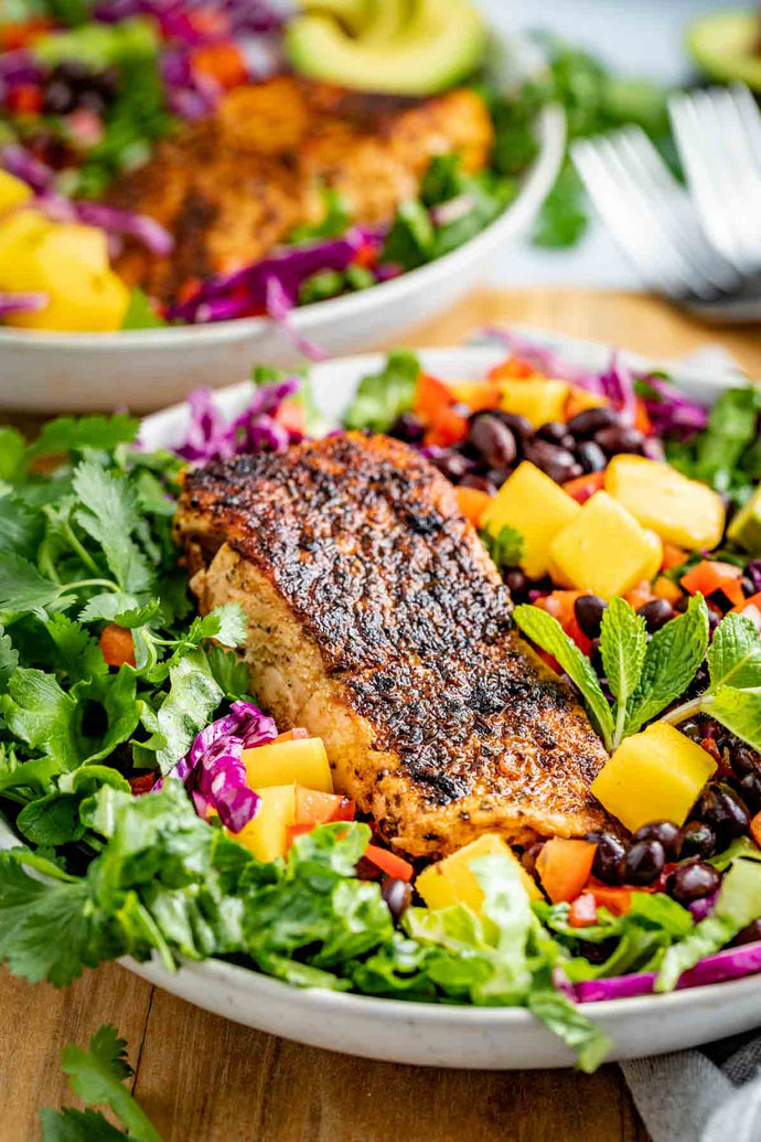 Blackened Salmon Salad