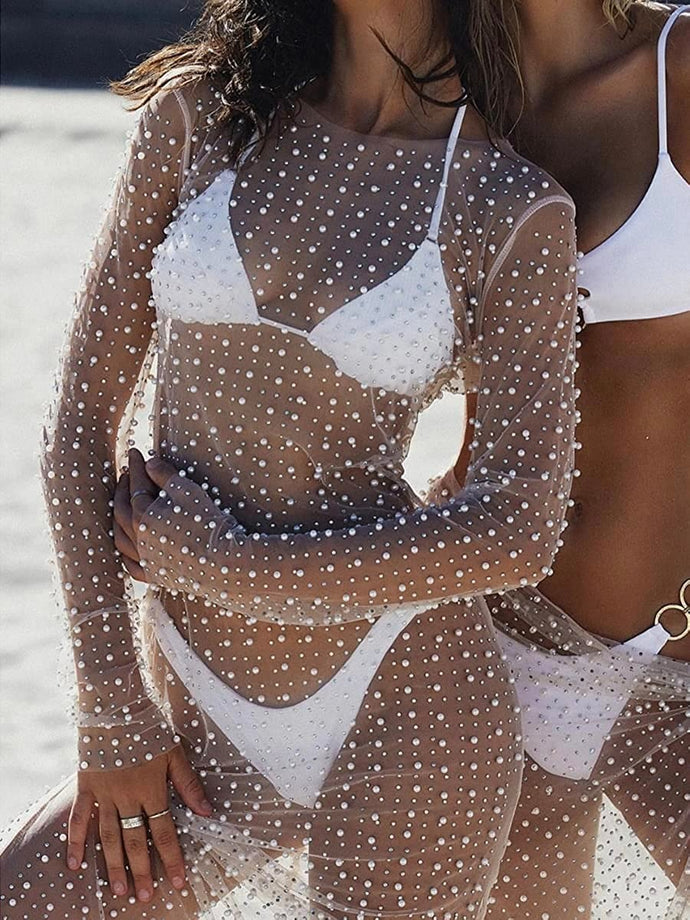 This $23 Pearl Sheer Maxi Dress From Amazon Went Viral on TikTok