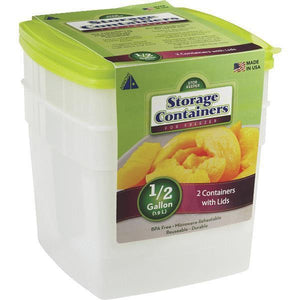 (24) 2 packs Arrow Plastic 00045 1/2 Gallon 6"x6" Freezer & Storage Containers