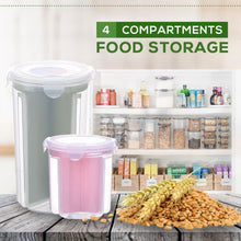 4-compartment Rotating Airtight Storage Box