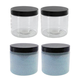 2 Clear Plastic Empty Cosmetic Sample Art Craft Storage Containers Jars Pots 2oz