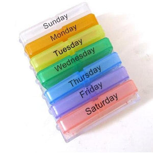 Tablet Pill Boxes Weekly Medicine Storage Container Case