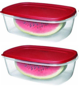 (2) Rubbermaid 1777164 40 Cup 2.5 Gallon Food Storage Container w Easy Find Lids