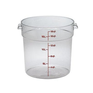 6PCE Camwear Food Storage Container Round 17.2L Clear (135) RFSCW18