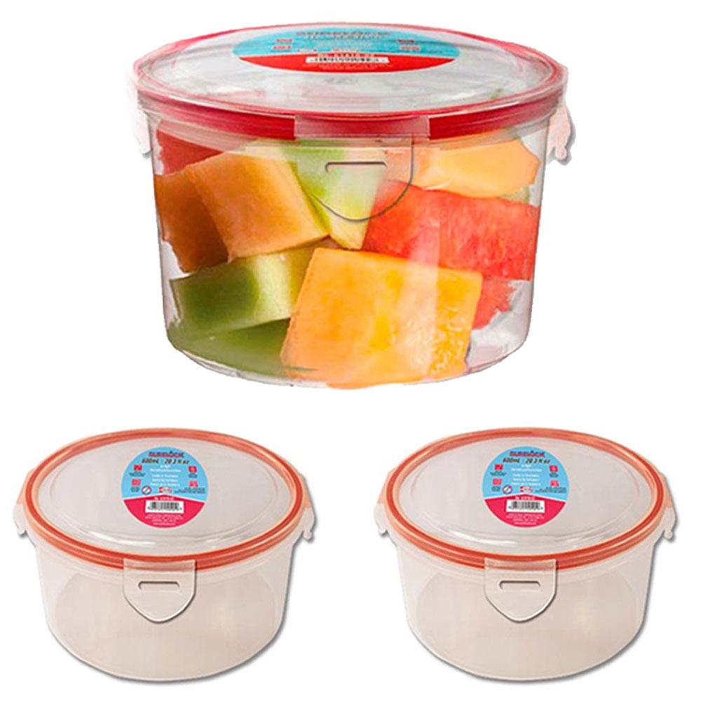 3 Plastic Food Storage Containers Microwavable Meal Prep Air Tight Locking Lids