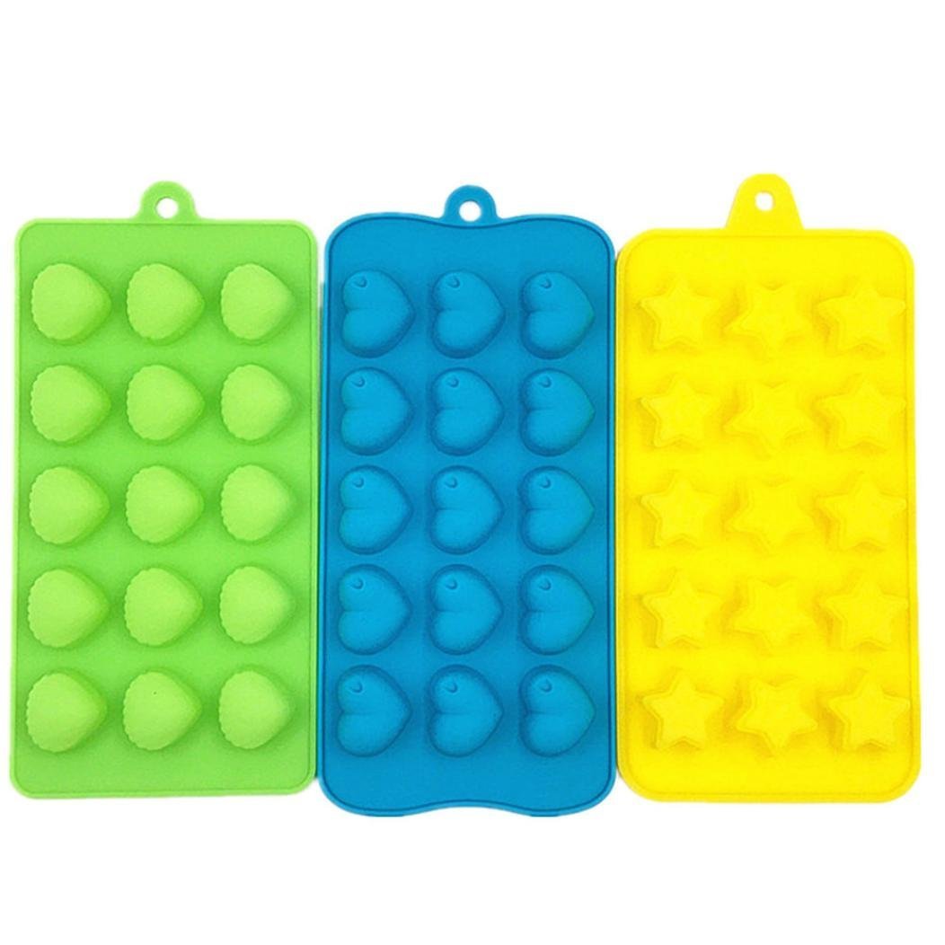 3Pcs Silicone Ice Cube Mold Stacking Ice Cube Tray Storage Containers Kitchen Bar Tools