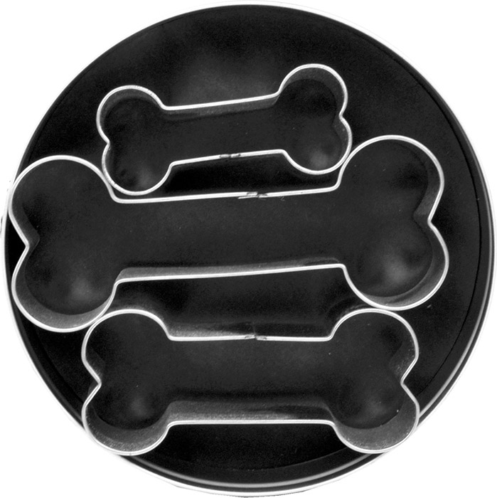3 Piece Dog Bone Cookie Cutter Set