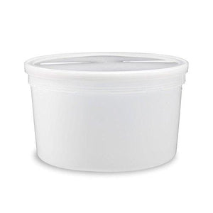 1 Gallon Food Grade Round Container With Lid - Translucent -