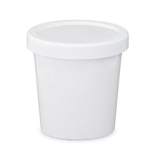 16 Oz. (Pint) Freezer Storage Containers With Lids | Food Storage Containers With Lids | Plastic Food Containers | Food Prep | Meal Prep | Freezer Containers | Food Containers - White -