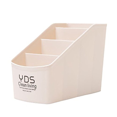 Colorido Cosmetic Tie Bra Socks Plastic Storage Box Drawer Organizer Home Decor size Medium (White)