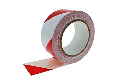 2  Red White Striped Vinyl Floor Tape 7 Mil Rubber Adhesive Sealing Warning Osha Caution Marking Safety Electrical Removable Pvc Tape 36Yd