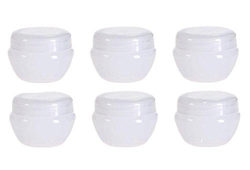 10G 10Gram 10Ml Durable Refillable Travel Cosmetic Sample Containers Plastic Pot Jars Make Up Face Cream Lip Balm Storage Containers Bottles With Internal Leak Proof Lid Transparent (6 Pcs)