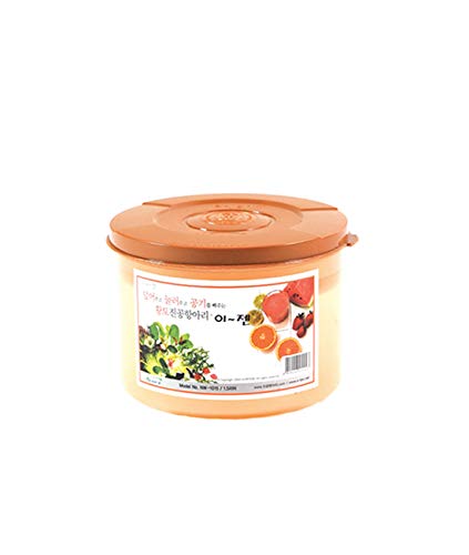 E-Jen Premium Kimchi, Sauerkraut Container Probiotic Fermentation with Inner Vacuum Lid Round (0.4 gal/ 1.5L)