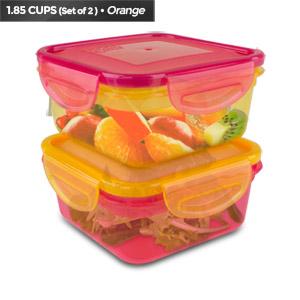 Cool Gear Expandable Air Tight Food Lunch Box Container 1.85 CUP BPA-free 2-Pack