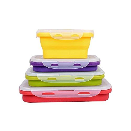 4 Pack (350ML , 540ML , 800ML , 1200ML) Elegant, Fashionable & Stackable Food Storage Container, Set of 4